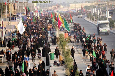 تصویر زائران امام حسین علیه السلام در پیاده روی اربعین - مرز خسروی 