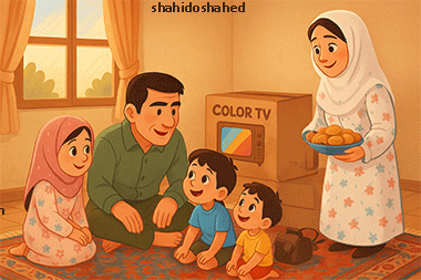 تصاویر شهید بابائی و هدیه تلویزیون 